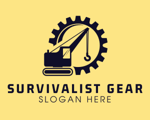 Industrial Construction Excavator logo design