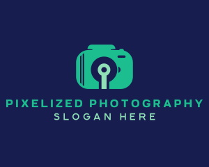 Blue Tech Camera logo design