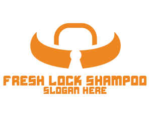 Orange Bull Lock logo design