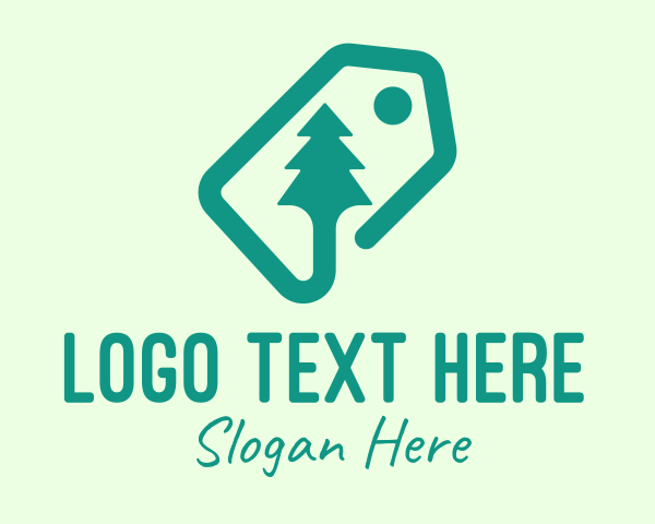 Green Pine Tree Tag logo