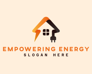 Plug House Electricity logo design