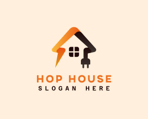 Plug House Electricity logo design