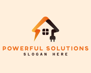 Plug House Electricity logo design