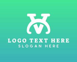 Elegant Arch Letter VC logo