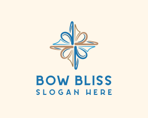 Religious Bow Cross logo