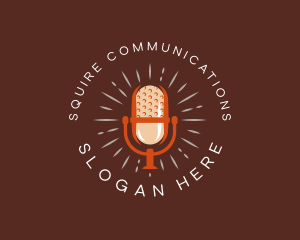 Podcast Microphone Media logo design