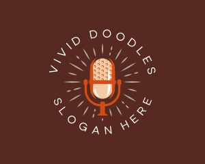 Podcast Microphone Media logo design