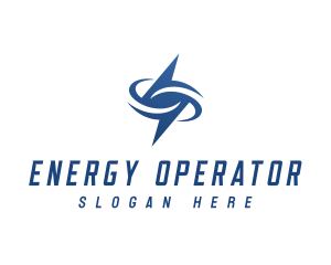 Energy Lightning Bolt logo design