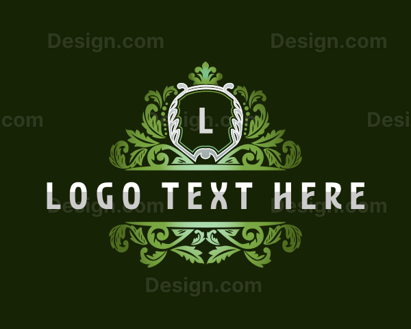 Elegant Crown Leaves Logo