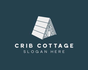Wooden Cabin Cottage House logo
