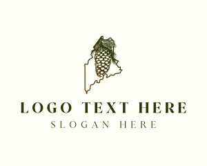 Maine Pinecone Tree logo