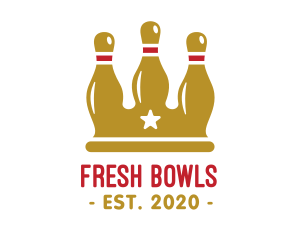 Ten Pin Bowling Kin logo design