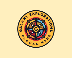 Travel Exploration Compass logo design