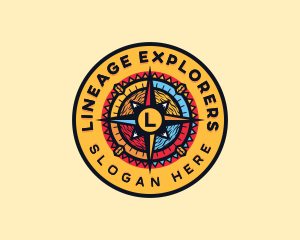 Travel Exploration Compass logo design