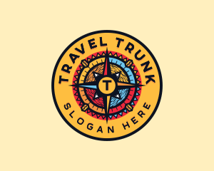 Travel Exploration Compass logo design