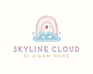 Rainbow Cloud Daycare logo design