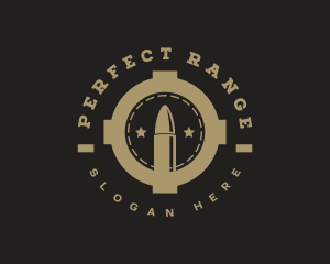 Military Bullet Target logo design