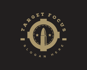 Military Bullet Target logo design