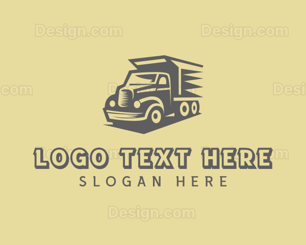 Dump Truck Construction Logo