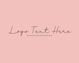 Feminine Cursive Signature Logo