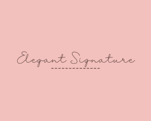 Feminine Cursive Signature logo design