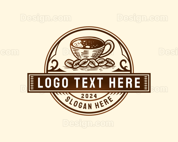 Coffee Cup Beans Logo