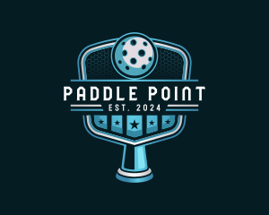 Pickleball Paddle Varsity logo design