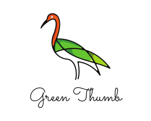 Green Crane Outline logo design