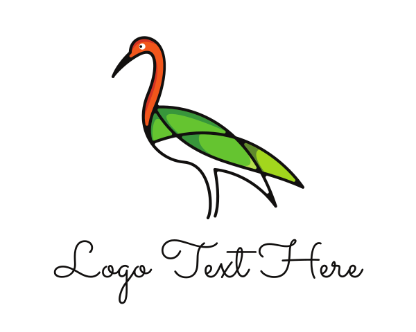Green Bird logo example 1