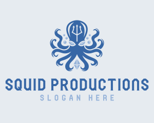 Trident Squid Monster logo