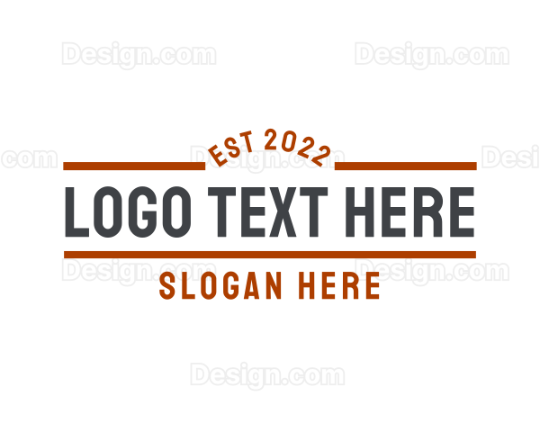 Masculine Simple Retro Logo