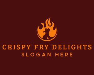 Flame Grilled Chicken logo design