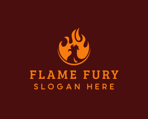 Flame Grilled Chicken logo design