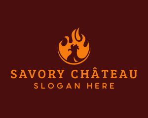 Flame Grilled Chicken logo design