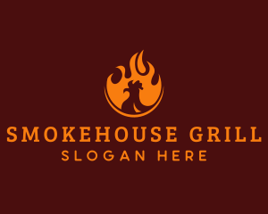 Flame Grilled Chicken logo design