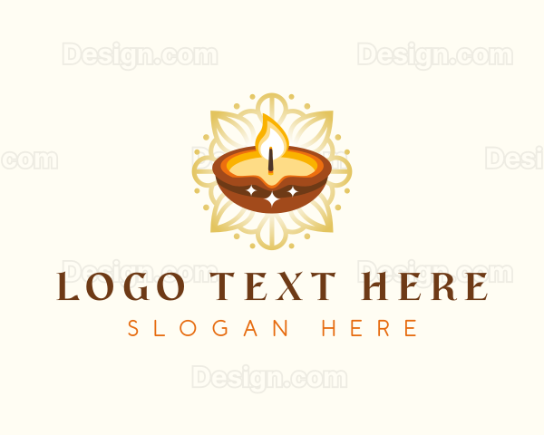 Spiritual Candle Light Logo