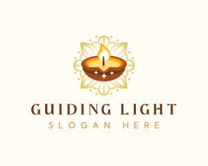 Spiritual Candle Light logo design