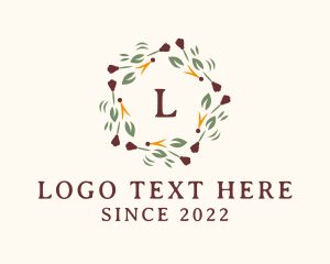 Leaf Tulip Wreath  logo