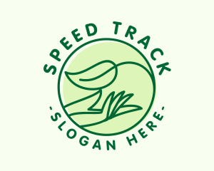 Organic Leaf Hand logo