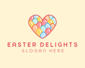 Easter Egg Heart logo design