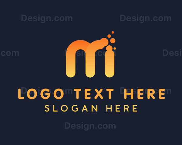 Startup Modern Digital Letter M Logo