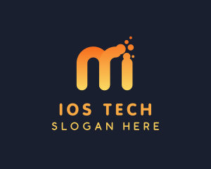Startup Modern Digital Letter M logo