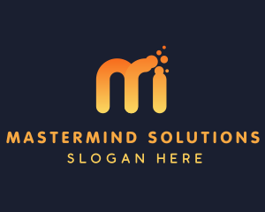 Startup Modern Digital Letter M logo design