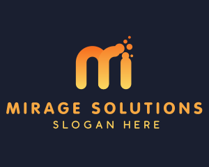 Startup Modern Digital Letter M logo design