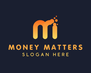Startup Modern Digital Letter M logo