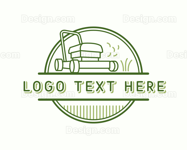 Lawn Mower Grass Yard Logo