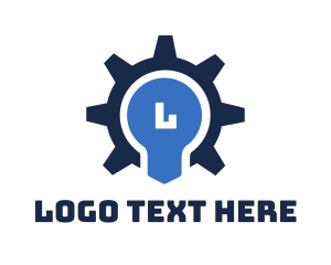 Gear Bulb Lettermark logo