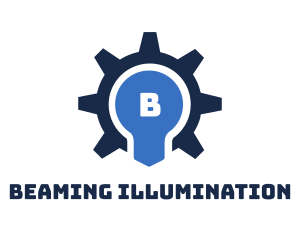 Gear Bulb Lettermark logo design