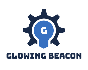 Gear Bulb Lettermark logo design