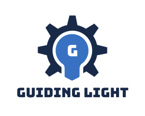 Gear Bulb Lettermark logo design